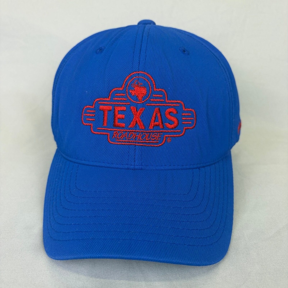 Sport-Tek Texas Roadhouse Hat Training Team Unisex S/M Blue Flexfit Cap 1651